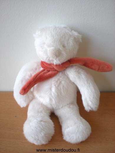 Ours Blanc echarpe orange collection les trois ours Moulin roty