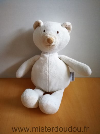 Moulin roty Ours Linvosges blanc beige - Très bon état