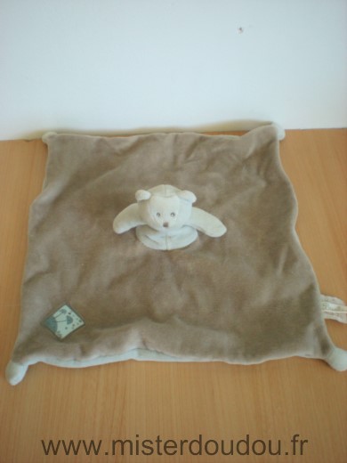 Moulin roty Ours Marron gris tout en velours basile et lola - Très bon état