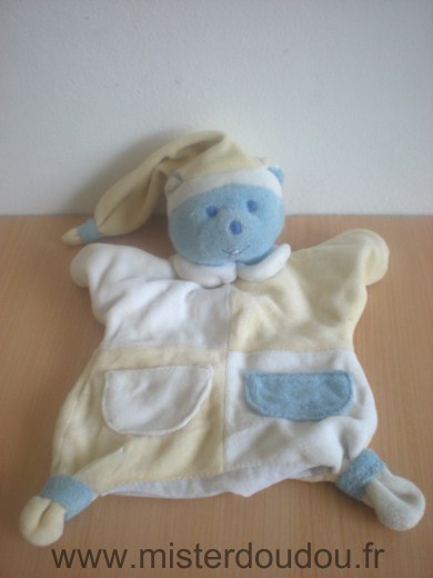 Ours Blanc bleu jaune Mustela