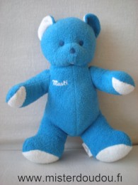 Ours Bleu blanc brodé musti Mustela