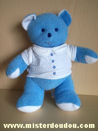 Mustela Ours Bleu tshirt blanc - Très bon état