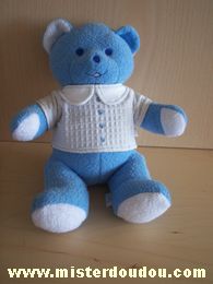 Mustela Ours Bleu tshirt blanc - Très bon état