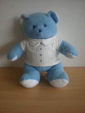 Ours Bleu tshirt blanc Mustela