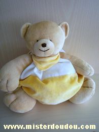 Nature et découvertes Ours Beige jaune blanc - Très bon état