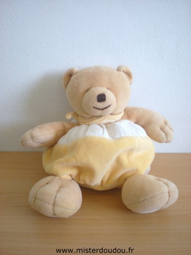 Nature et découvertes Ours Jaune beige blanc - Etat moyen