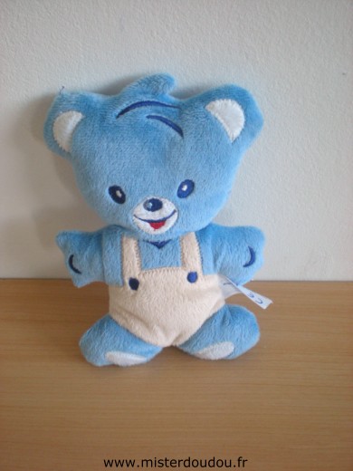 Ours Bleu salopette beige Nestle