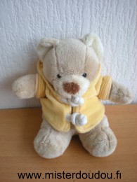 Ours Beige manteau jaune Nicotoy