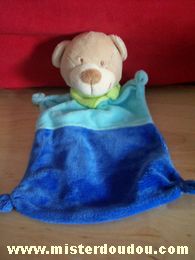 Ours Bleu clair et foncé foulard vert Nicotoy