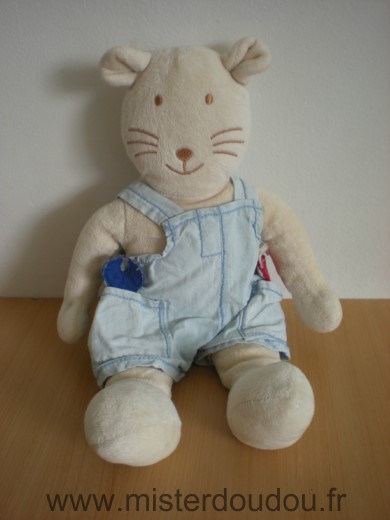 Noukie s Ours Beige salopette bleu outils - Très bon état