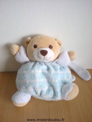 Nounours Ours Bleu blanc - Très bon état
