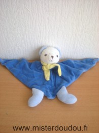 Ours Bleu écharpe jaune Nounours