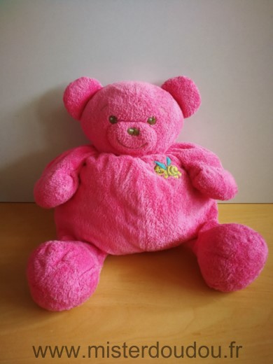 Nounours Ours Rose avec abeille - Très bon état