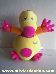 Ouaps Ours Jaune rose orange - Très bon état