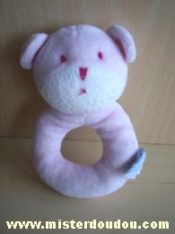 Petit bateau Ours Rose blanc - Très bon état