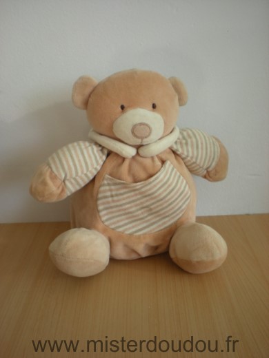 Playkids Ours Marron bras et poche avant rayes - Très bon état