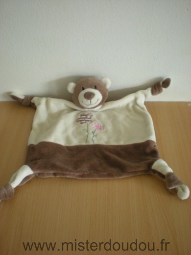 Playkids Ours Marron ecru fleurs - Très bon état