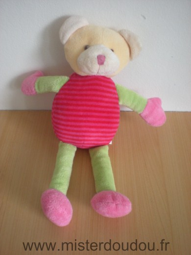 Playkids Ours Rose vert - Très bon état
