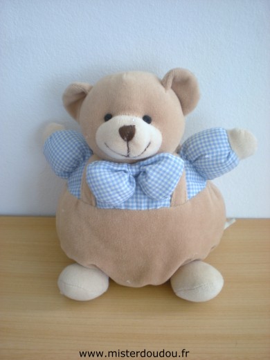Priscilla larsen Ours Beige vichy bleu - Très bon état
