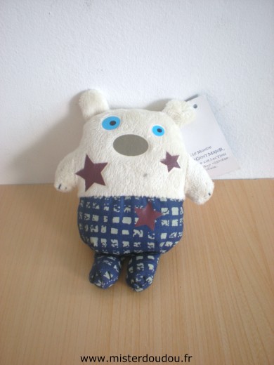 Sergent major Ours Grignoton beige bleu marine - Neuf