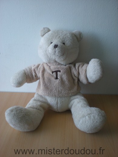 Tiamo Ours Beige, tshirt avec un t dessus - Très bon état