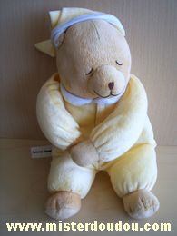 Tummy sleep Ours Pyjama jaune bonnet jaune - Très bon état