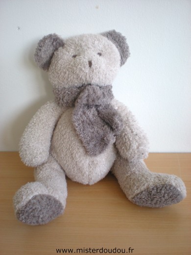Ours Beige echarpe marron Marque Inconnue