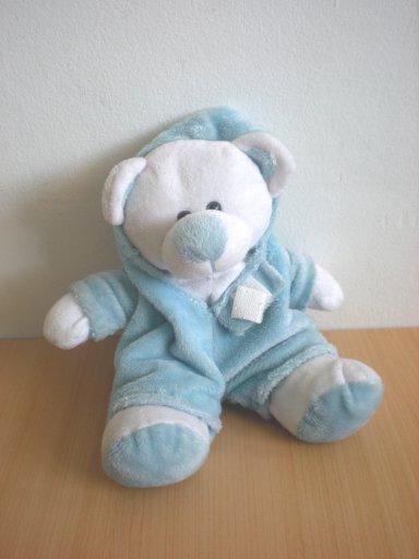 Ours Blanc habit bleu Marque Inconnue