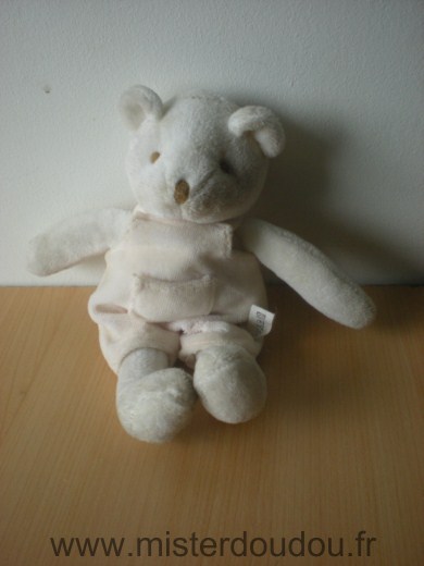 Ours Blanc salopette rose Marque Inconnue