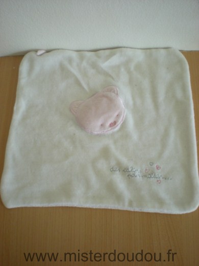 Carre Blanc tete d ours rose des calins par millier Marque Inconnue