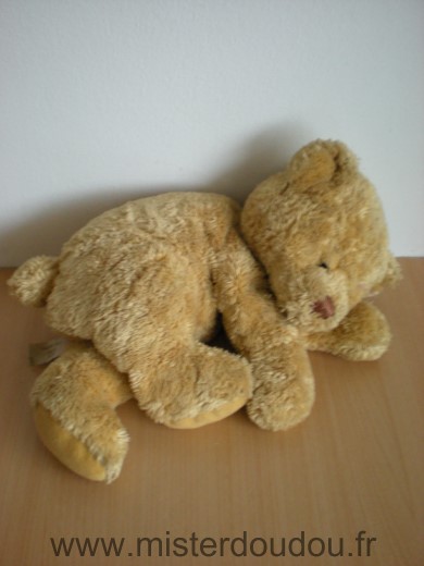 Marque Inconnue Ours Ours allonge qui dort beige - Très bon état