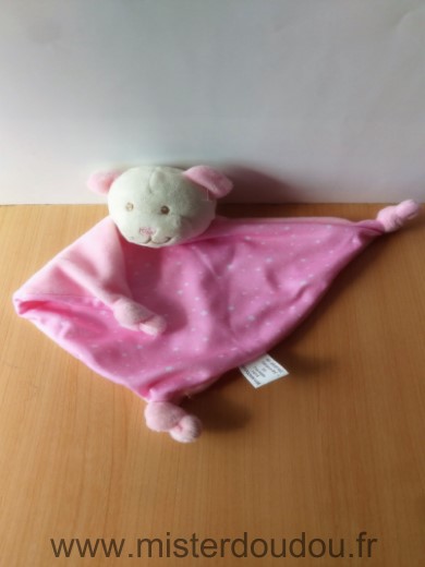 Marque Inconnue Ours Triange rose etoiles blanches - Très bon état