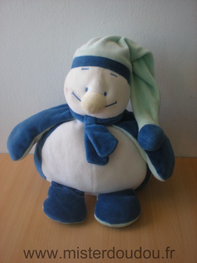 Noukie s Pingouin Bleu blanc turquoise - Très bon état