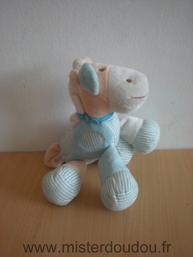 Baby nat Poney Beige bleu blanc - Très bon état