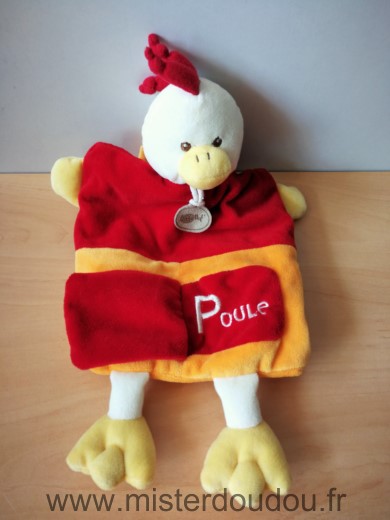 Poule Rouge orange jaune poule Baby nat