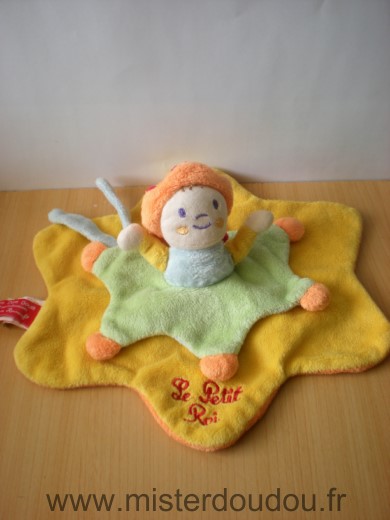 Baby nat Poupée Le petit roi jaune orange bleu - Bon état