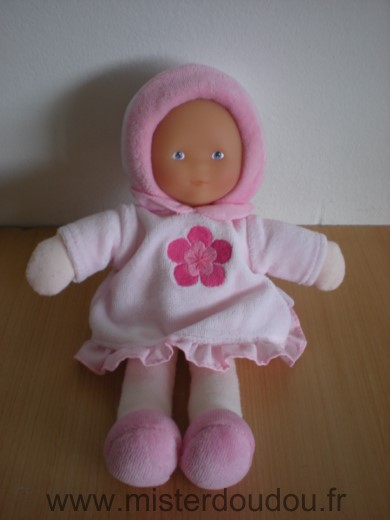 Corolle Poupée Robe rose fleur rose - Très bon état