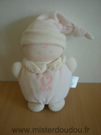 Corolle Poupée Rose bonnet rose coeur rose - Très bon état
