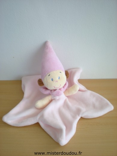 Kiabi baby Poupée Fee lutin rose etoile - Très bon état