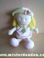 Maxita Poupée Robe rose chapeau vert rose - Très bon état