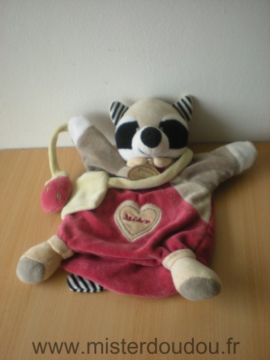 Raton laveur Isidro bordeau marron Doudou et compagnie