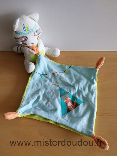Simba toy Raton laveur Renard indien mouchoir vert bleu - Très bon état