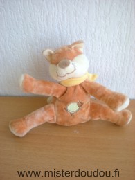 Bengy Renard Orange foulard jaune bleu tortue verte brodée - Très bon état
