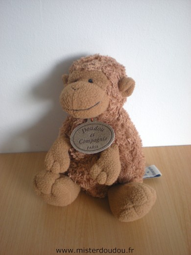 Doudou et compagnie Singe Marron - Très bon état