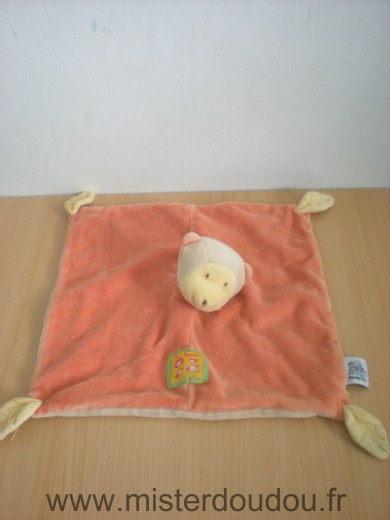 Moulin roty Singe Les loustics orange beige - Très bon état