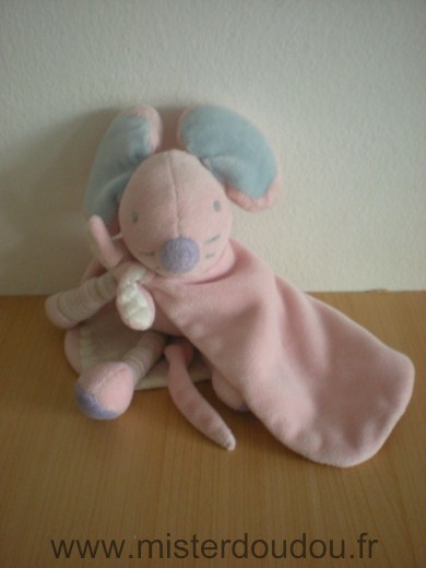 Ajena Souris Rose cape rose super doudou - Très bon état