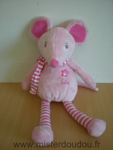 Bébisol Souris Arthur et lola rose - Très bon état