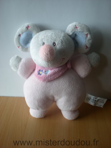 Carrefour france Souris Gris rose foulard - Très bon état