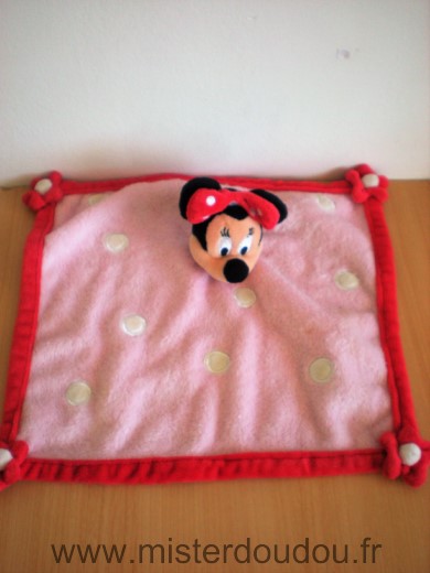 Souris Minnie rose points blanc liseret rouge Disney