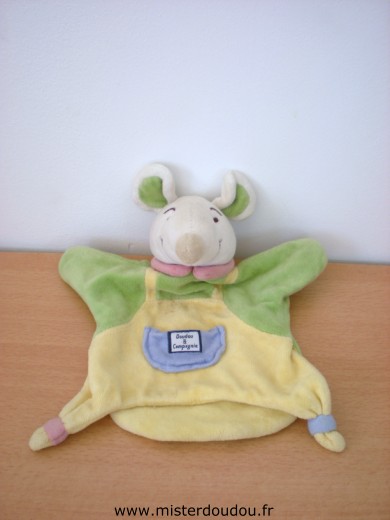 Souris Jaune vert Doudou et compagnie
